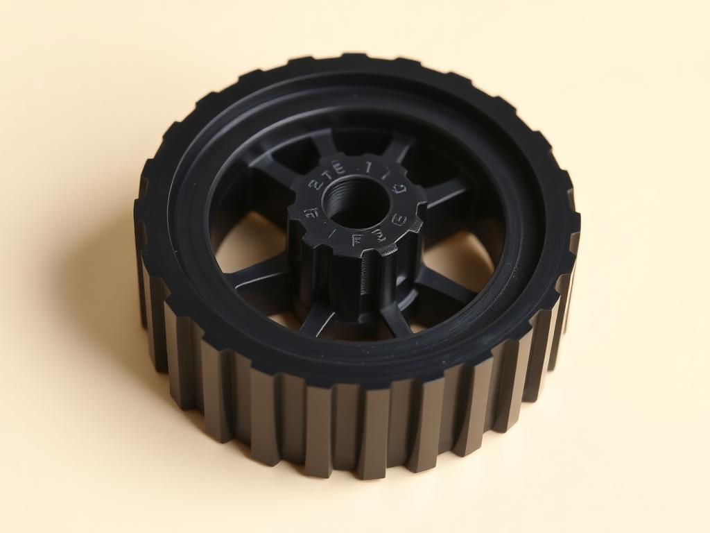 3D gedrucktes schwarzes Ersatzzahnrad — Same-Day Ersatzteil-Druck aus Wien, sofortdruck.at